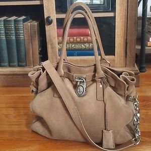 MICHAEL KORS, Hamilton Bag, Walnut Suede